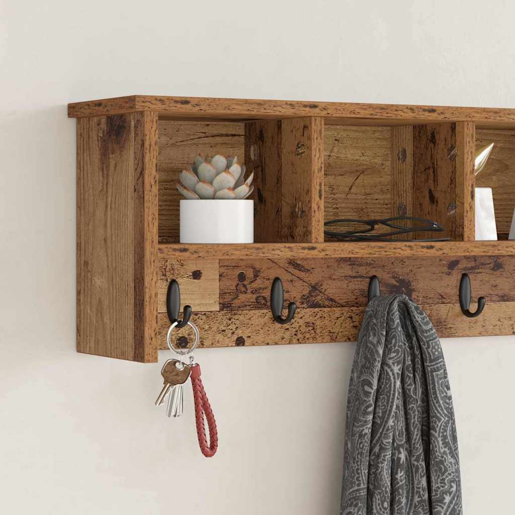 Wandmontierter nachttisch Wandhalterung Altholz Holzwerkstoff