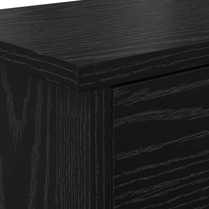 Wandmontierter nachttisch Wandhalterung Schwarz Eichen-Optik