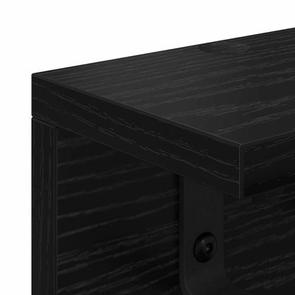 Wandmontierter nachttisch Wandhalterung Schwarz Eichen-Optik