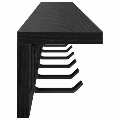 Wandmontierter nachttisch Wandhalterung Schwarz Eichen-Optik