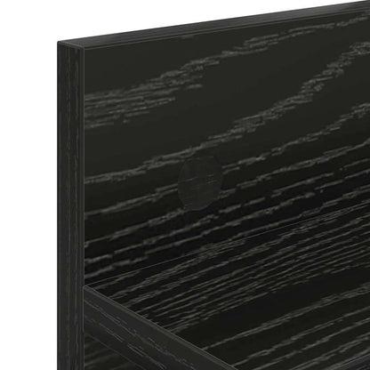 Wandmontierter nachttisch Wandhalterung Schwarz Eichen-Optik
