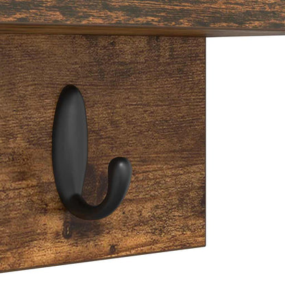 Wandmontierter nachttisch Wandhalterung Geräucherte Eiche