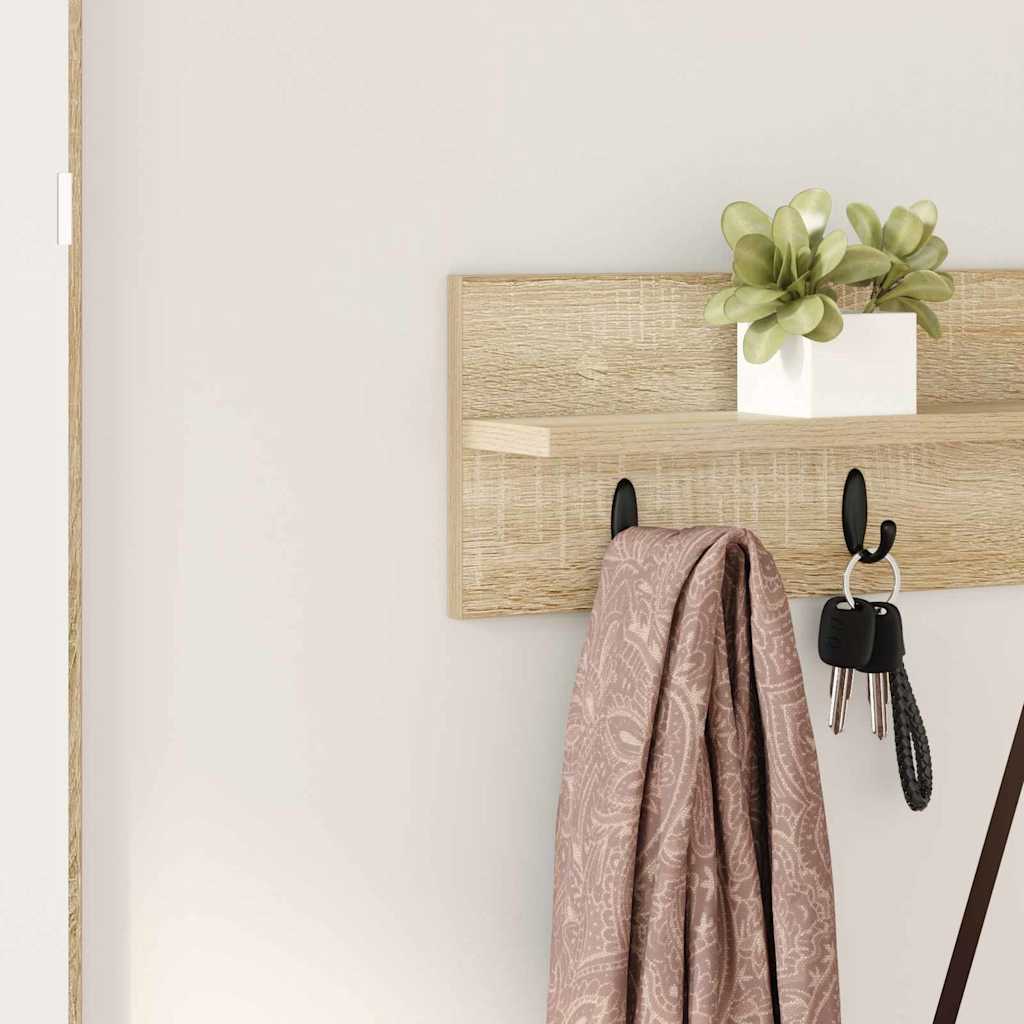 Wandmontierter Kleiderständer Sonoma-Eiche 80 x 10.5 x 18 cm