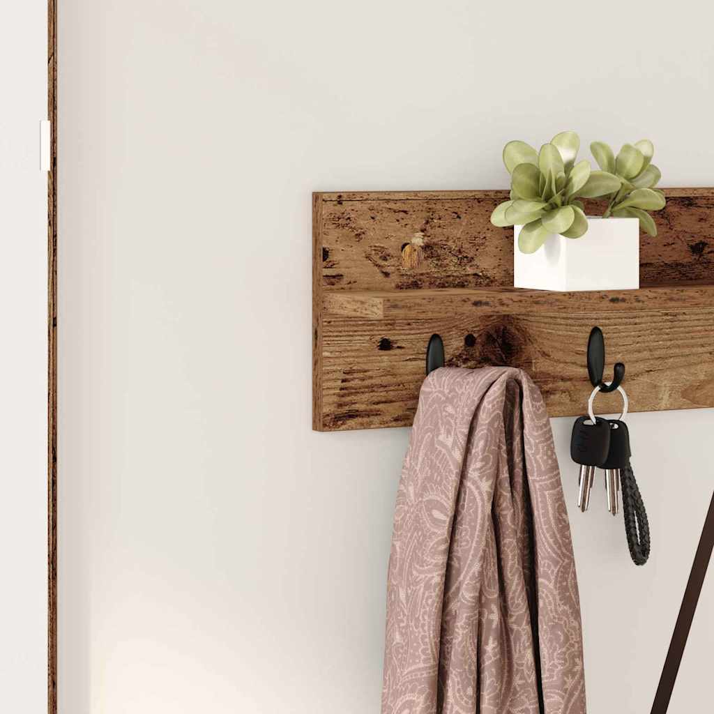 Wandmontierter nachttisch Wandhalterung Altholz Holzwerkstoff