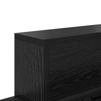 Wandmontierter nachttisch Wandhalterung Schwarz Eichen-Optik