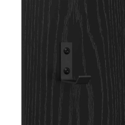 Wandmontierter nachttisch Wandhalterung Schwarz Eichen-Optik