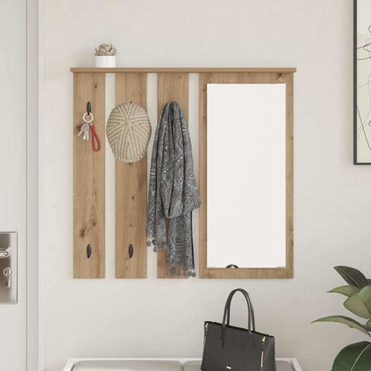 Wandmontierter Kleiderständer Wandhalterung Artisan-Eiche