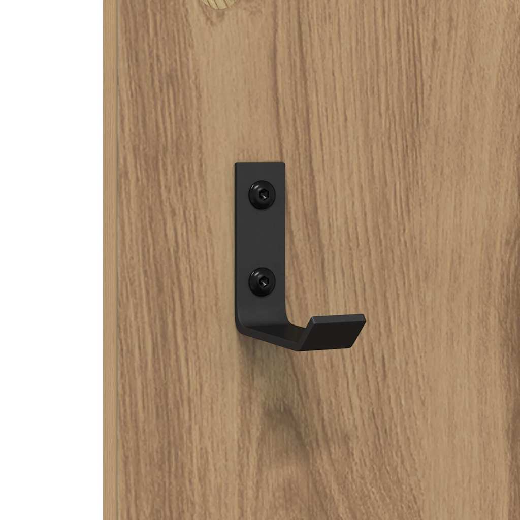 Wandmontierter Kleiderständer Wandmontiert Eiche handwerklich