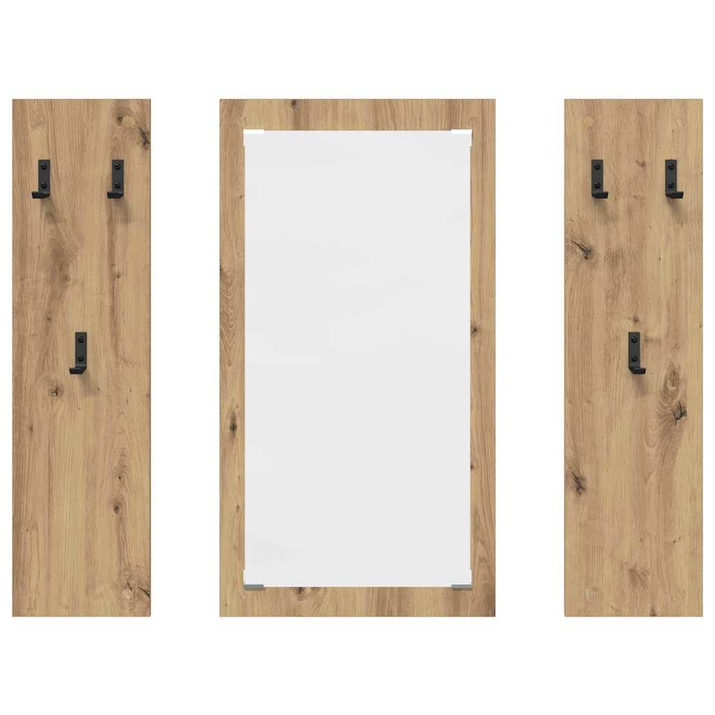 Wandmontierter Kleiderständer Wandmontiert Eiche handwerklich