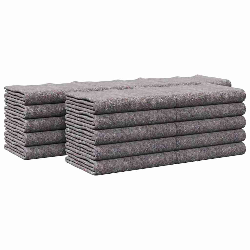 Umzugsdecken 25 stk. Grau 150 x 200 cm Stoff