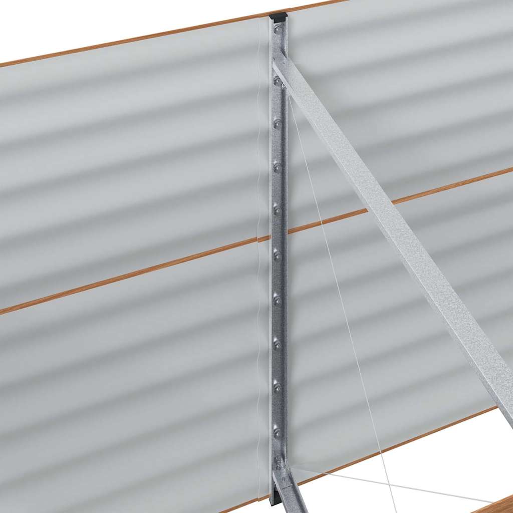 Hochbeet Braun 240 x 80 x 81 cm Stahl