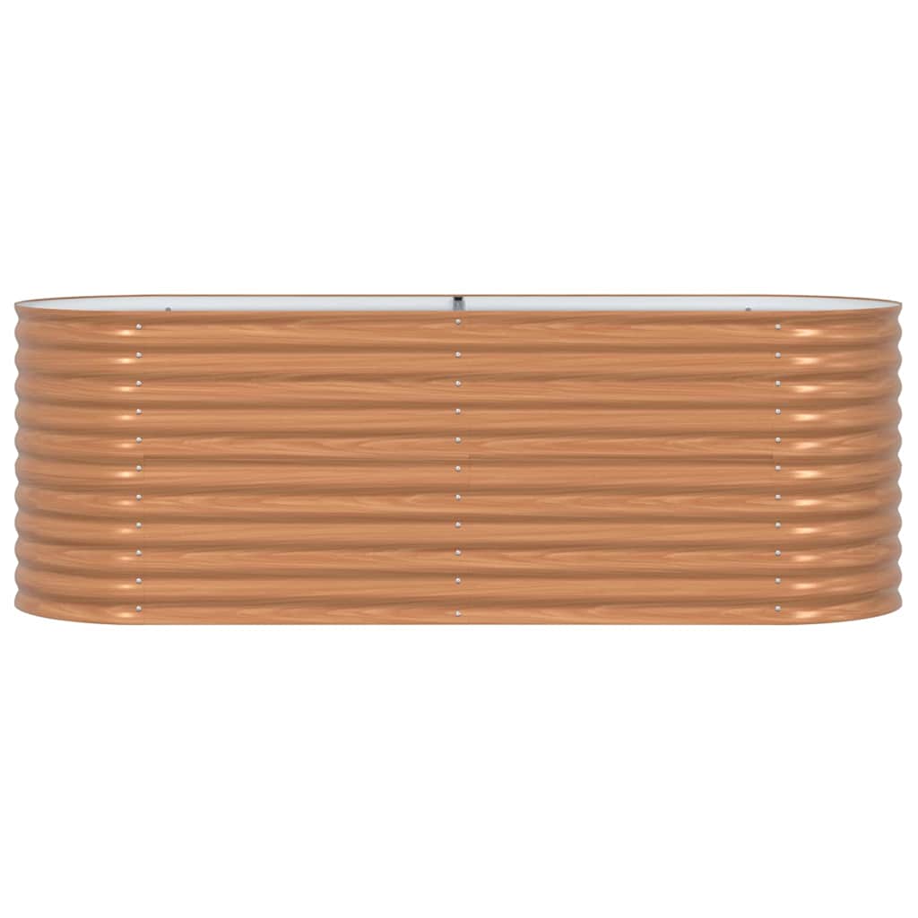 Garten-Hochbeet Braun 240 x 80 x 81 cm Stahl