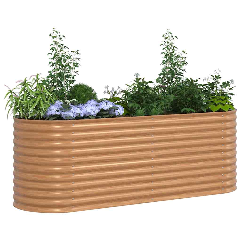 Hochbeet Braun 240 x 80 x 81 cm Stahl