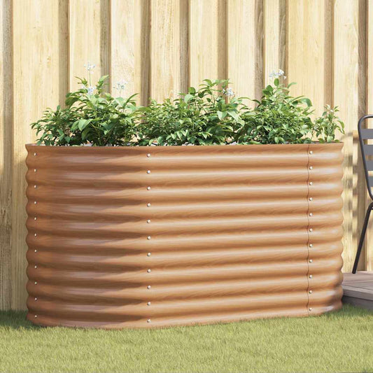 Garten-Hochbeet Braun 160 x 80 x 81 cm Stahl