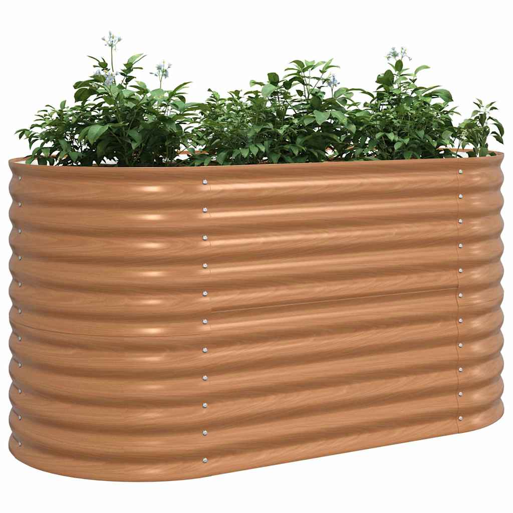 Garten-Hochbeet Braun 160 x 80 x 81 cm Stahl