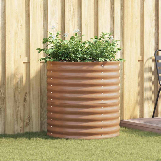 Garten-Hochbeet Braun 80 x 80 x 81 cm Stahl