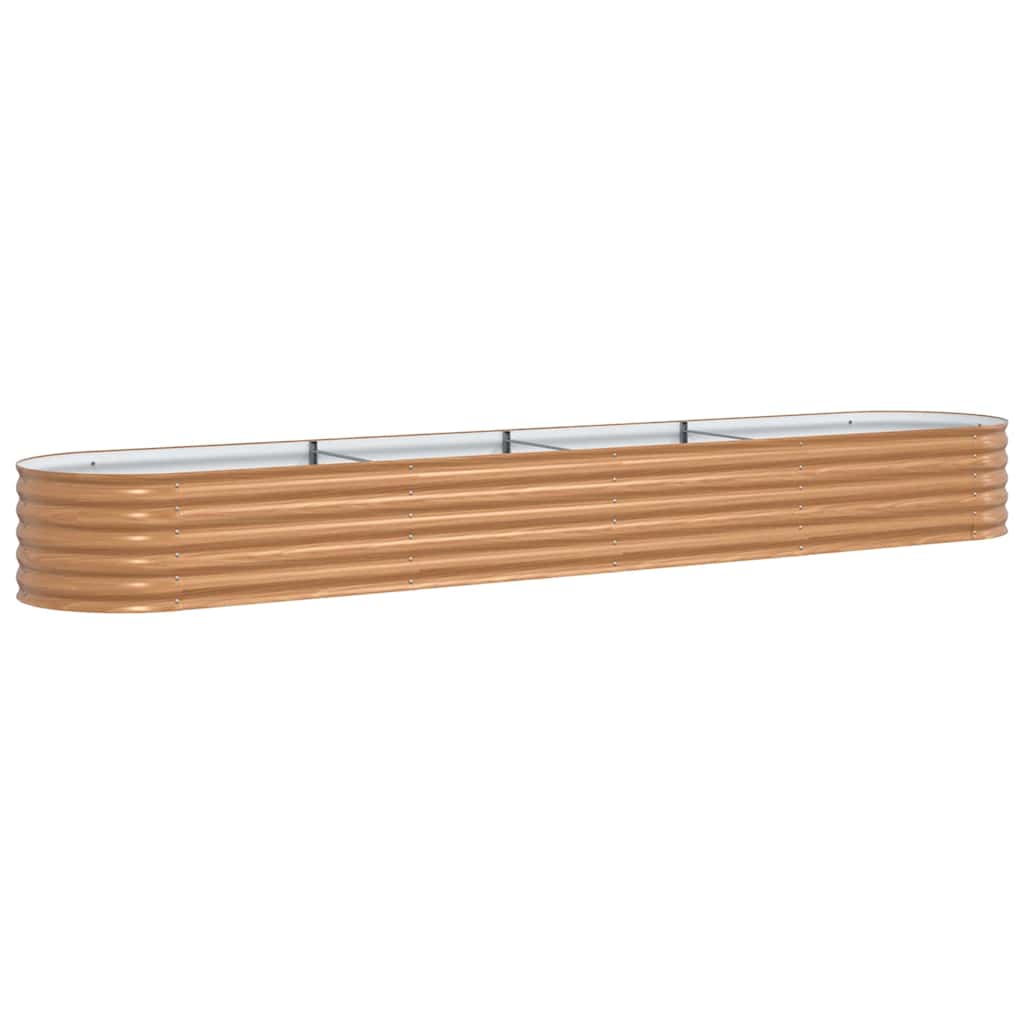 Hochbeet Braun 400 x 80 x 44 cm Stahl