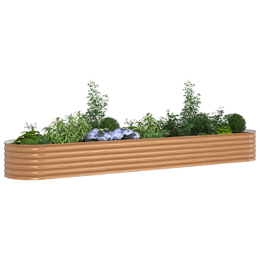 Hochbeet Braun 400 x 80 x 44 cm Stahl