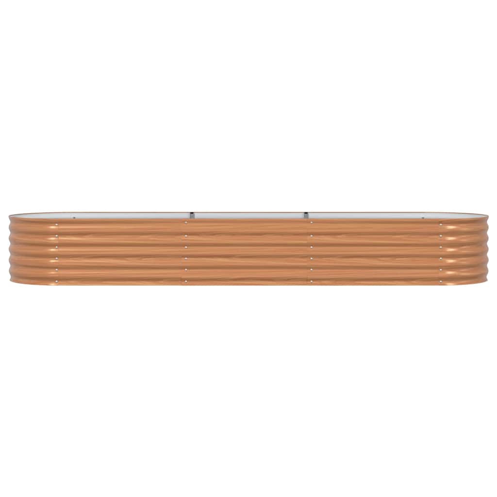 Garten-Hochbeet Braun 320 x 80 x 44 cm Stahl