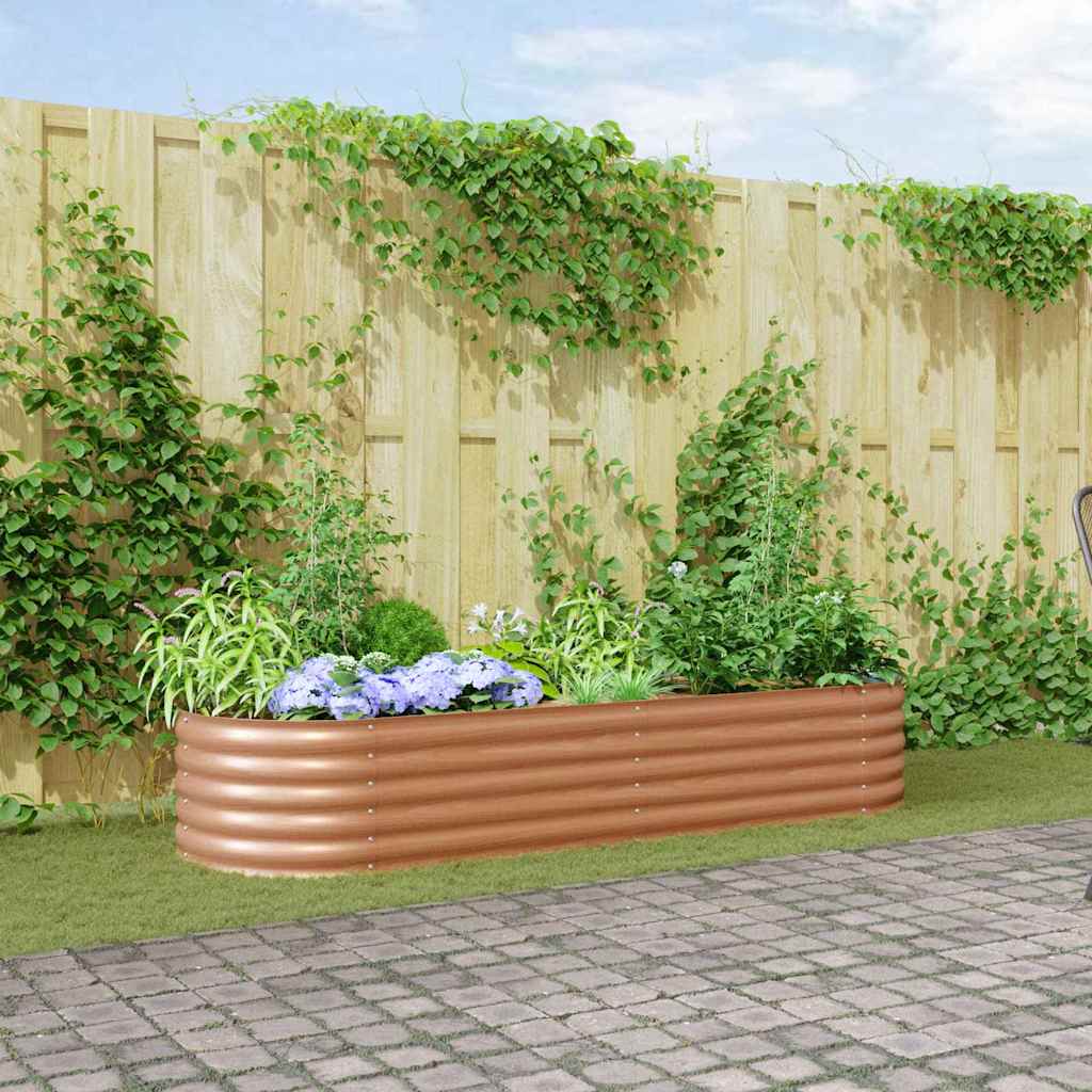 Hochbeet Braun 240 x 80 x 44 cm Stahl