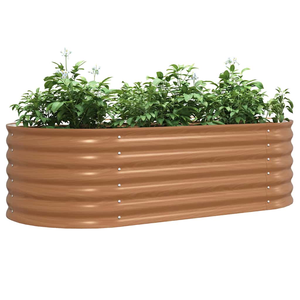 Garten-Hochbeet Braun 160 x 80 x 44 cm Stahl
