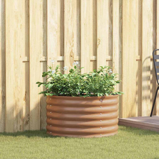 Garten-Hochbeet Braun 80 x 80 x 44 cm Stahl