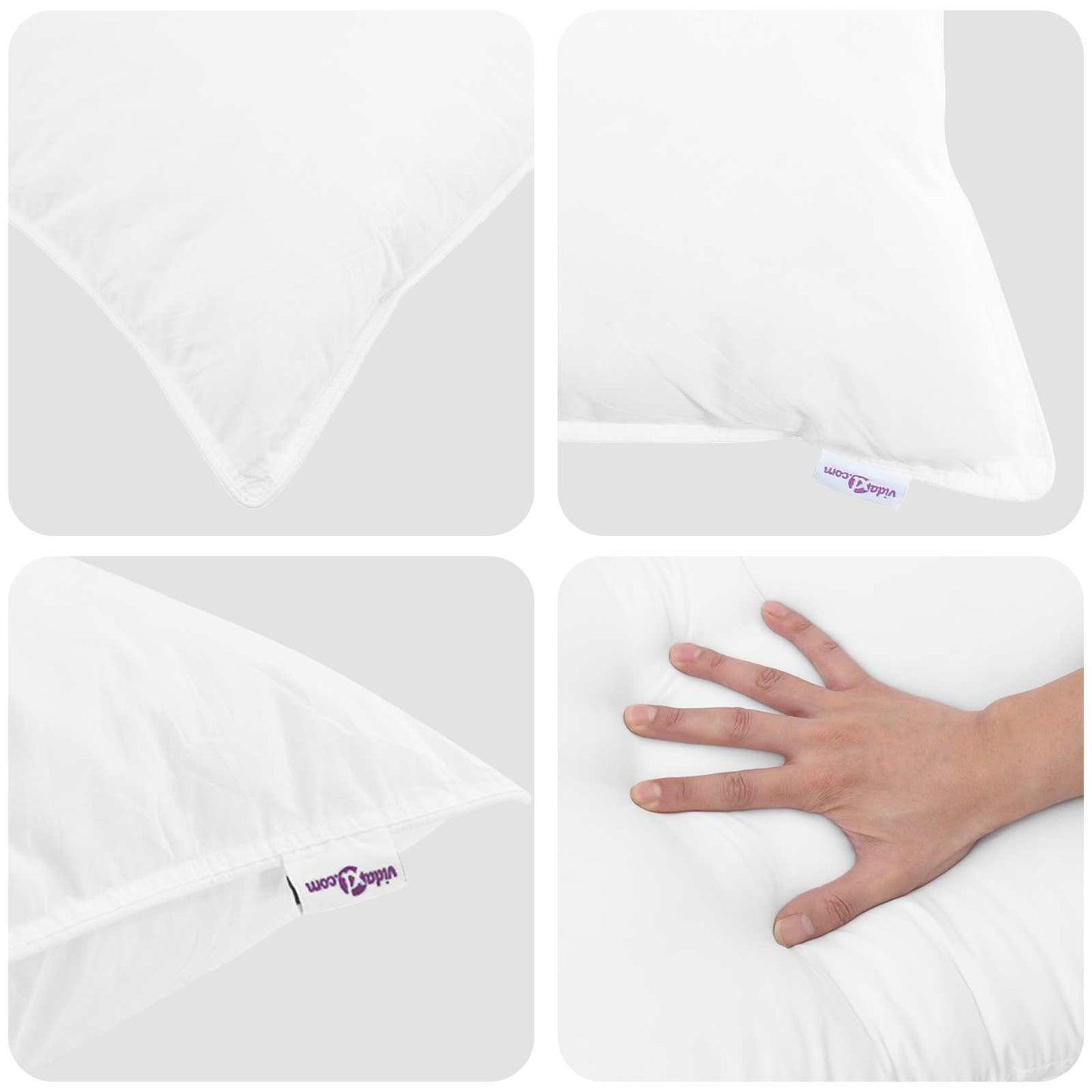 Winterbettdecke mit Kissen 2 stk. Weiß Down Feather