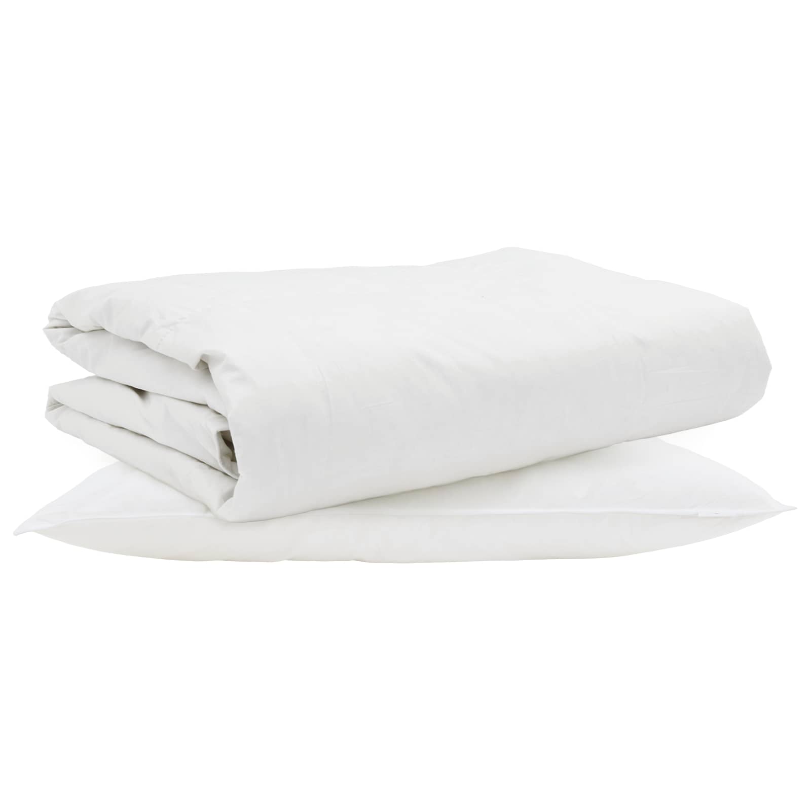 Sommerdecke mit Kissen 2 pcs Weiß Down Feather