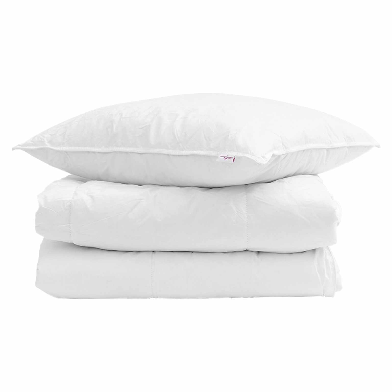 Winterbettdecke mit Kissen 2 pcs Weiß Down Feather