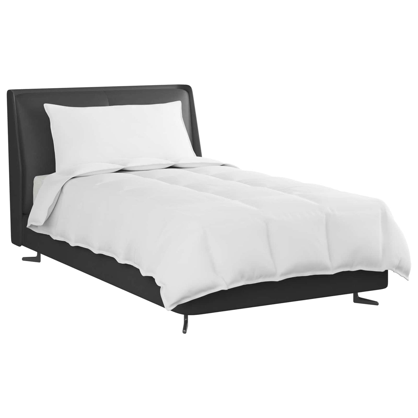2-in-1 Bettdecke mit Kissen 2 stk. Weiß Down Feather