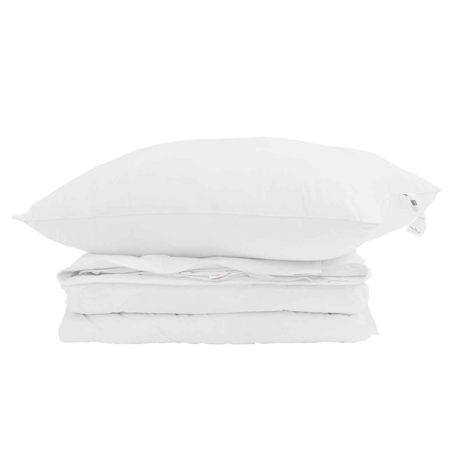 2-in-1 Bettdecke mit Kissen 2 stk. Weiß Down Feather
