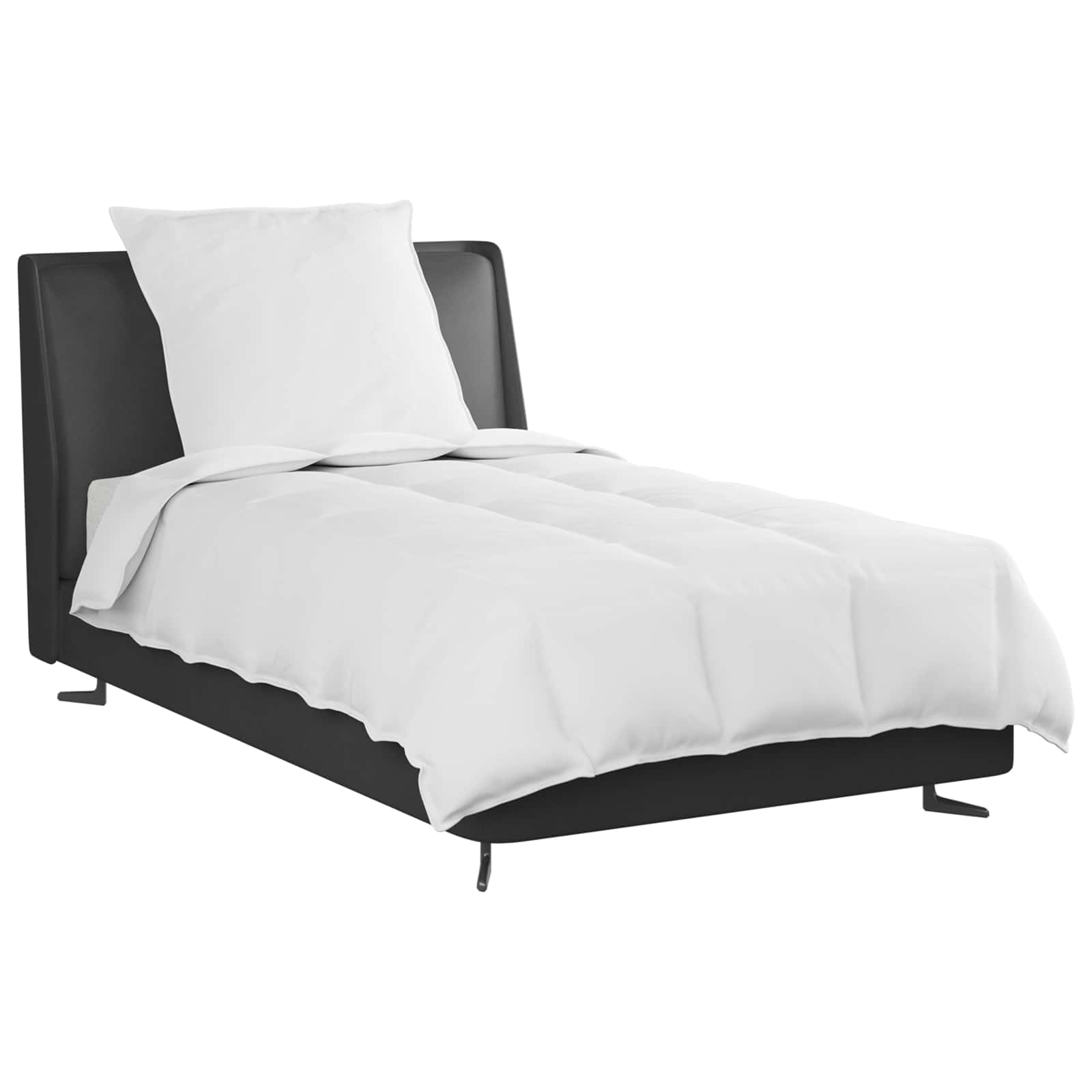 2-in-1 Bettdecke mit Kissen 2 stk. Weiß Down Feather