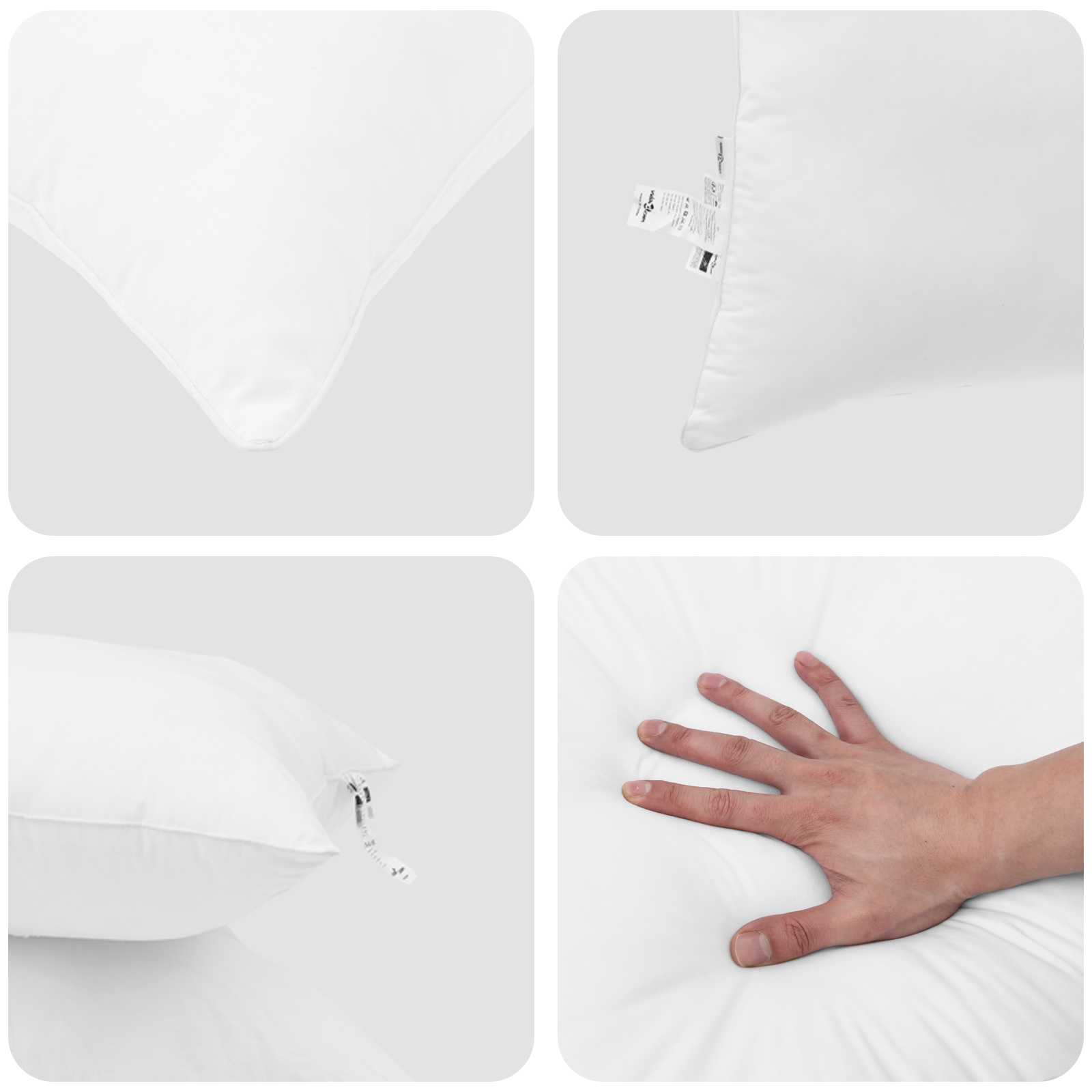 Bettdecken Set mit Kissen 2 stk. Weiß Mikrofaser