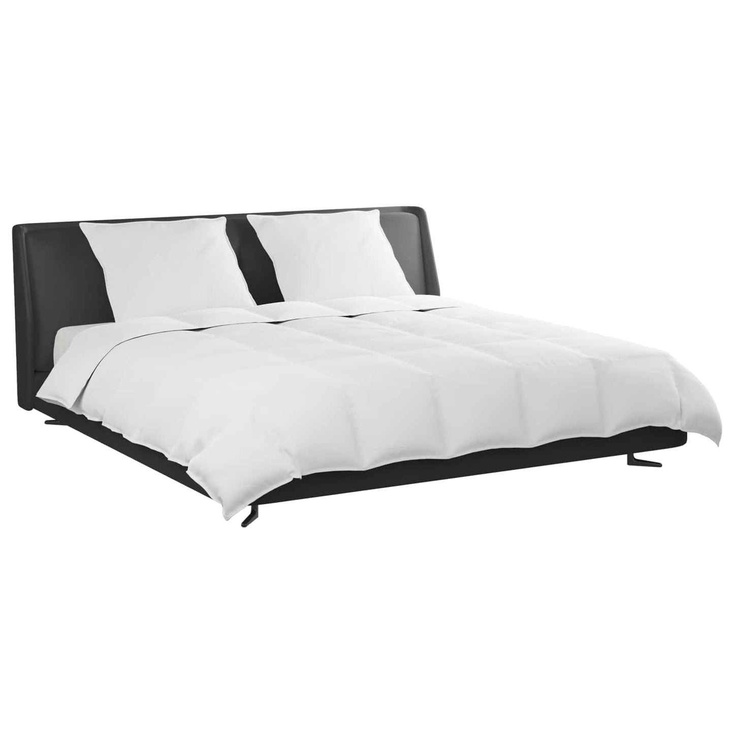 Bettdecken Set mit Kissen 3 pcs Weiß Daunenfeder