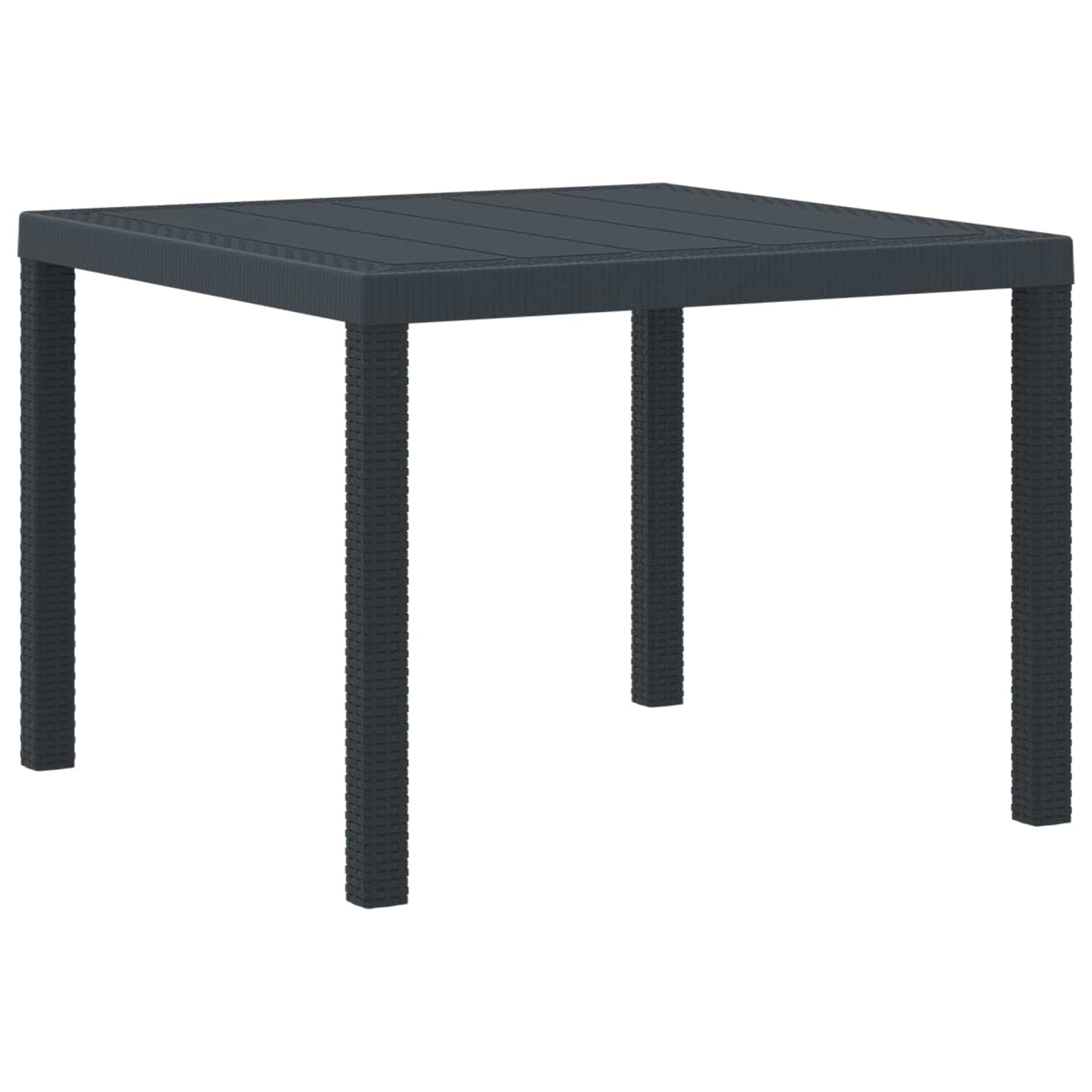 Gartentisch Anthrazit 100 x 100 x 73 cm Poly-Rattan
