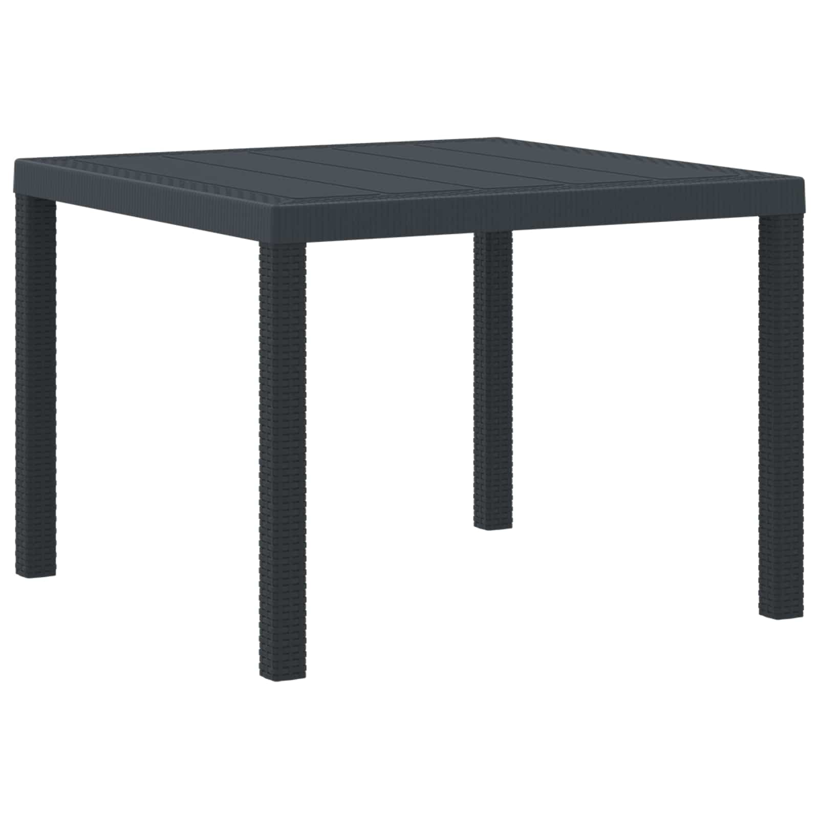 Gartentisch Anthrazit 100 x 100 x 73 cm Poly-Rattan