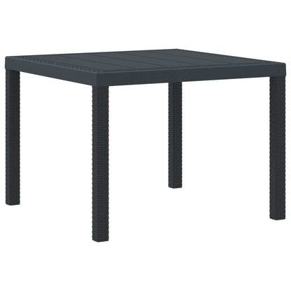Gartentisch Anthrazit 100 x 100 x 73 cm Poly-Rattan