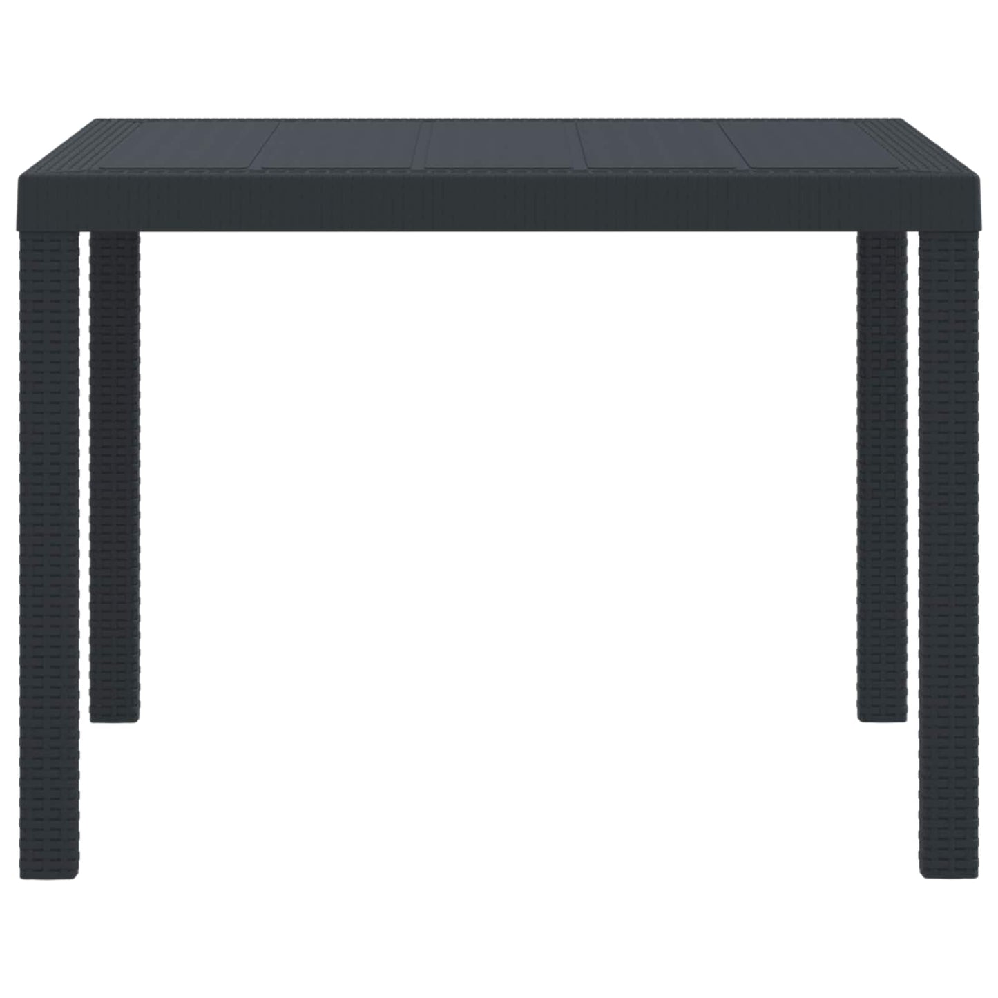 Gartentisch Anthrazit 100 x 100 x 73 cm Poly-Rattan