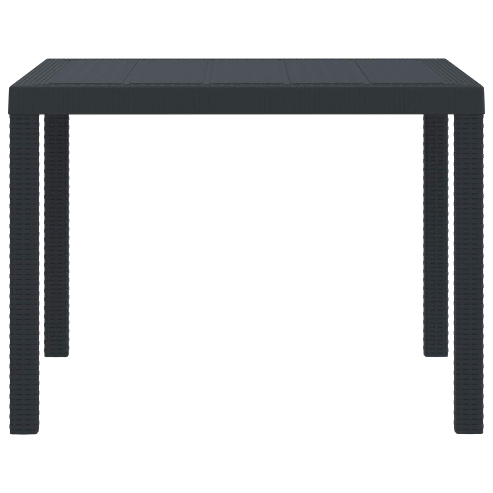 Gartentisch Anthrazit 100 x 100 x 73 cm Poly-Rattan