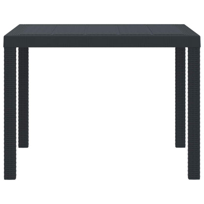 Gartentisch Anthrazit 100 x 100 x 73 cm Poly-Rattan