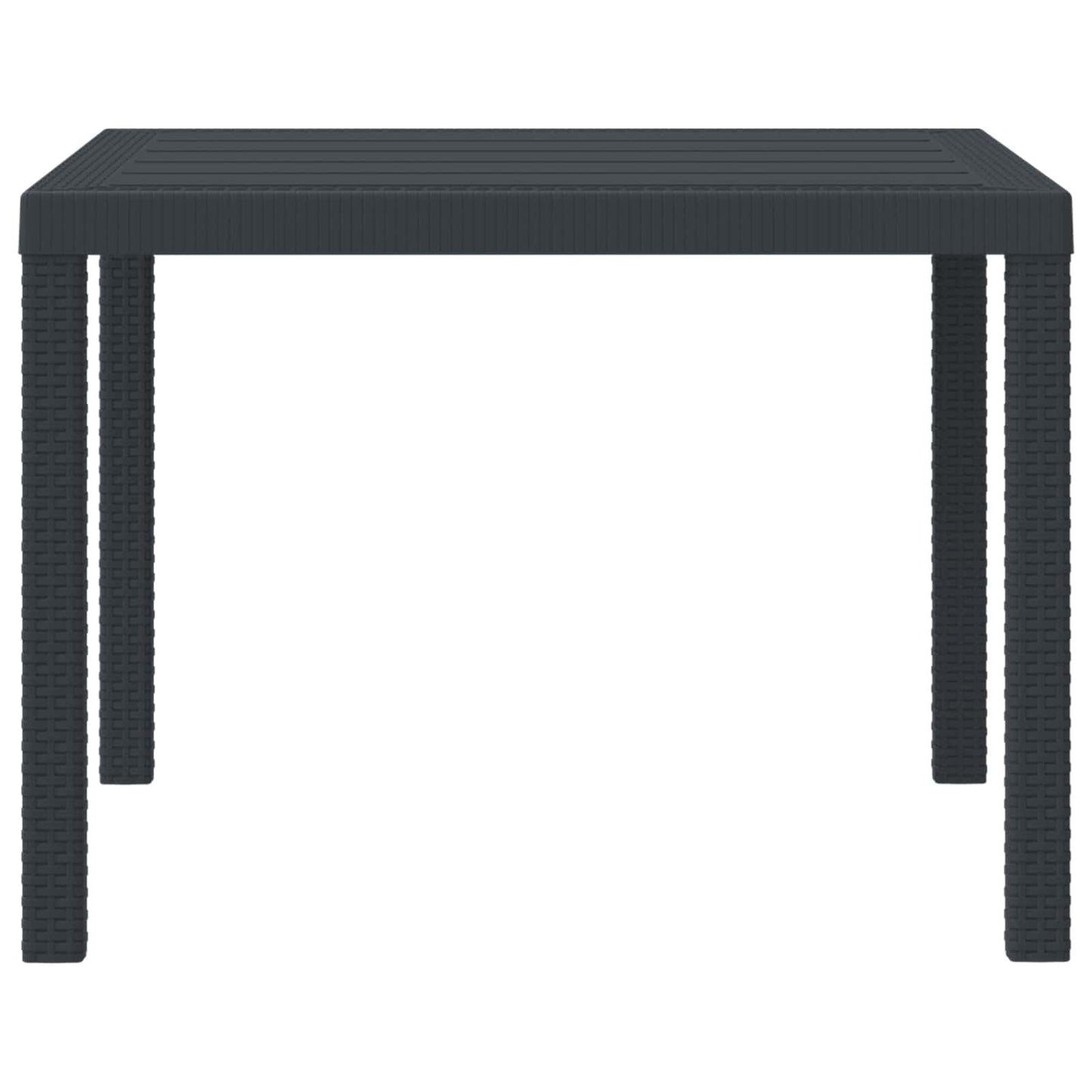 Gartentisch Anthrazit 100 x 100 x 73 cm Poly-Rattan