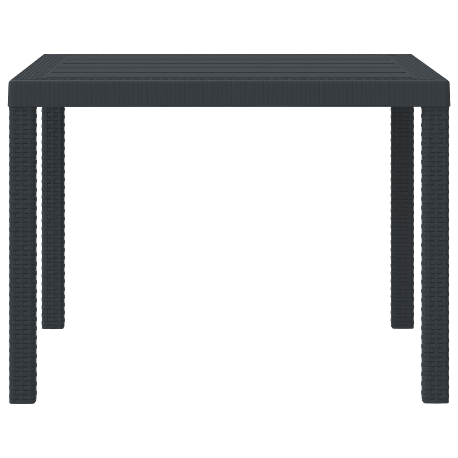 Gartentisch Anthrazit 100 x 100 x 73 cm Poly-Rattan