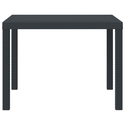 Gartentisch Anthrazit 100 x 100 x 73 cm Poly-Rattan