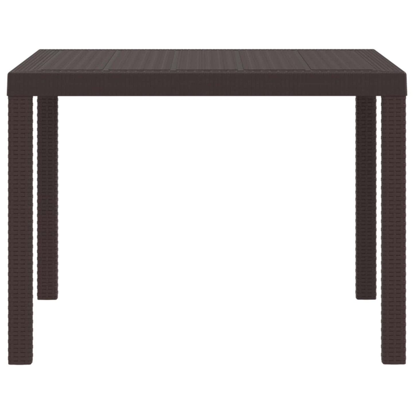 Gartentisch Braun 100 x 100 x 73 cm Poly-Rattan