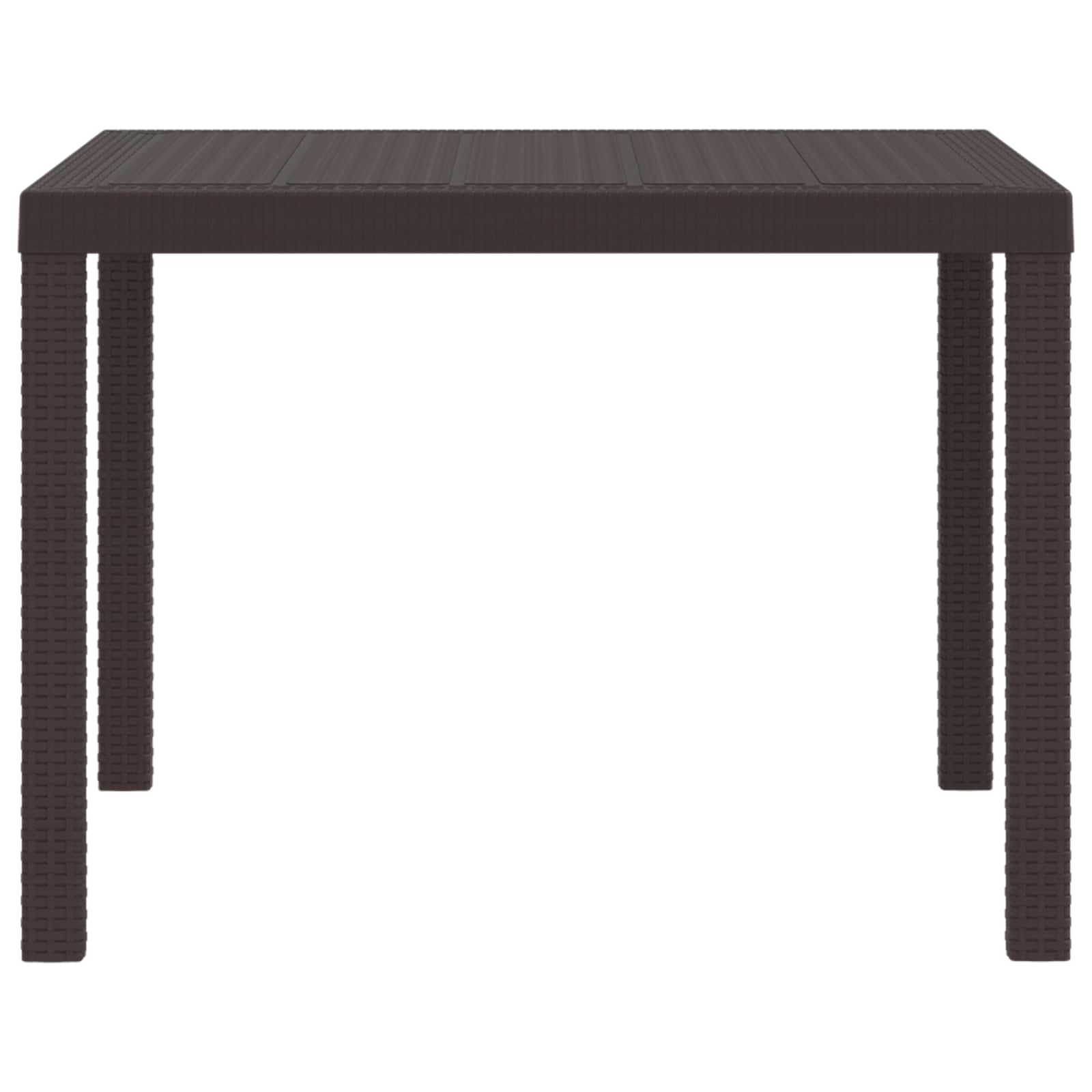 Gartentisch Braun 100 x 100 x 73 cm Poly-Rattan