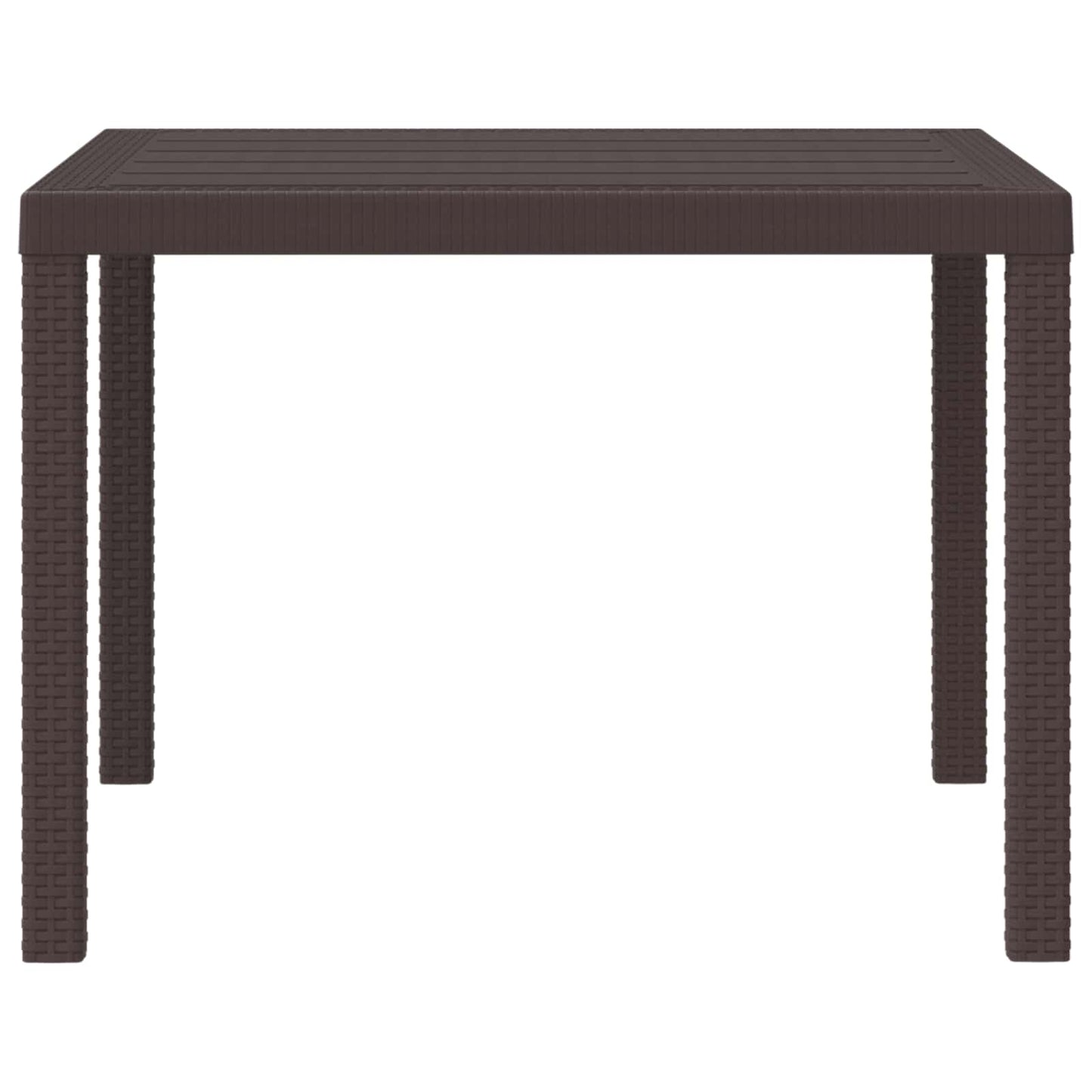 Gartentisch Braun 100 x 100 x 73 cm Poly-Rattan