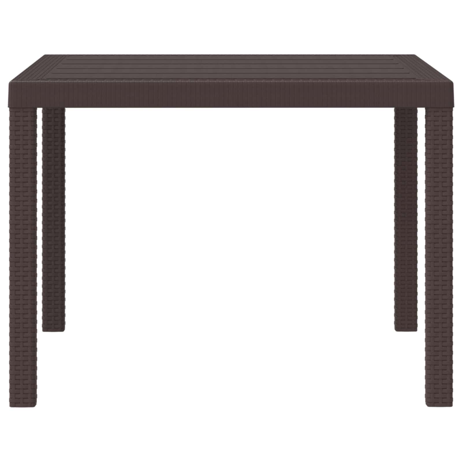 Gartentisch Braun 100 x 100 x 73 cm Poly-Rattan