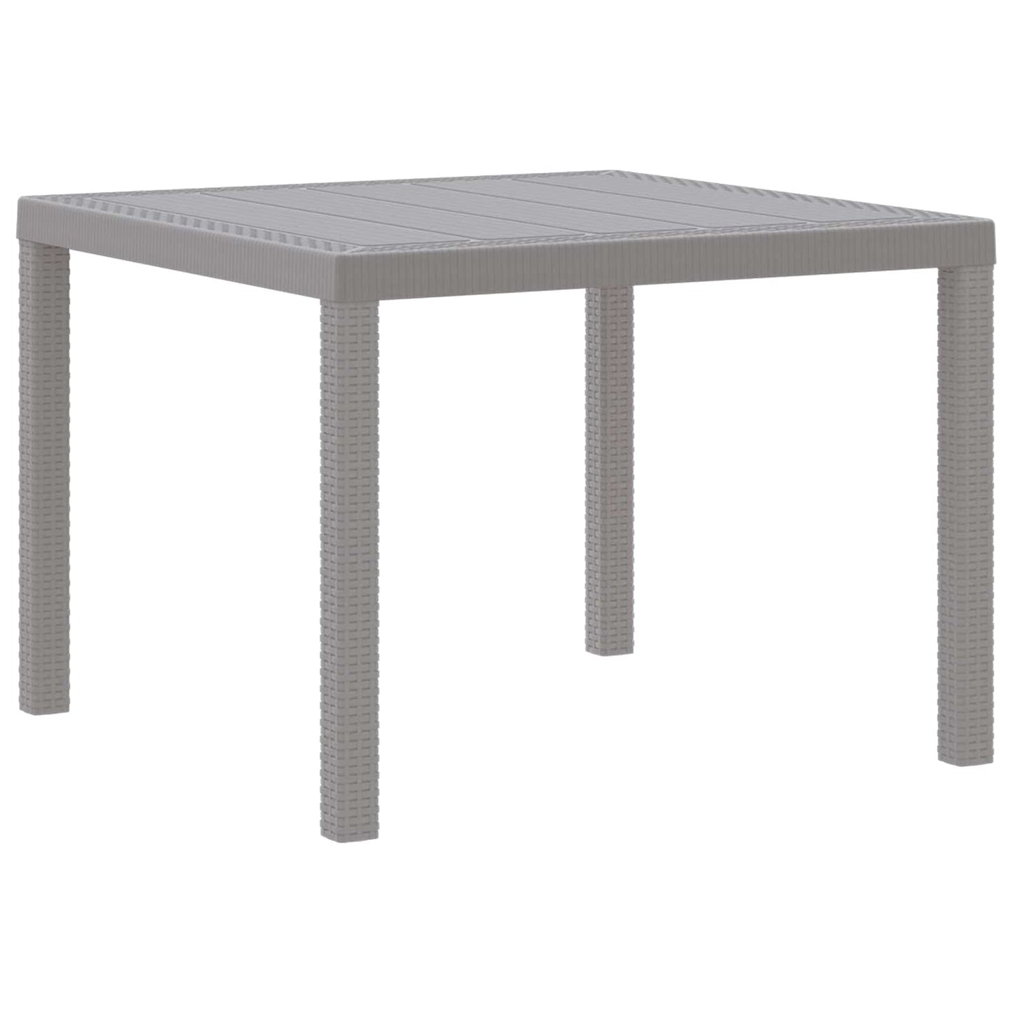 Gartentisch Hellgrau 100 x 100 x 73 cm Poly-Rattan