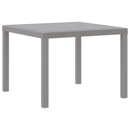 Gartentisch Hellgrau 100 x 100 x 73 cm Poly-Rattan