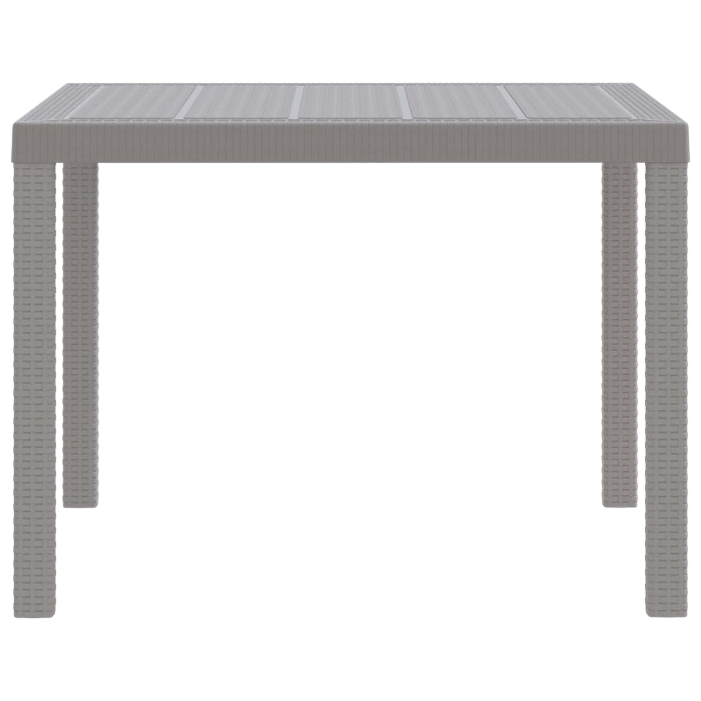 Gartentisch Hellgrau 100 x 100 x 73 cm Poly-Rattan